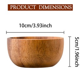 Danweix Wooden Shaving Bowl, Shaving Soap & Cream Bowl for Men Classic Style Easy to Lather Fits Wet Shaving (3#)