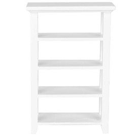 VGEBY Dollhouse Display Shelf, Miniature Wooden Furniture Model, 4-Layer Shelf Display Rack for 1:12 Dollhouse Accessories, Dolls & Plush Toys