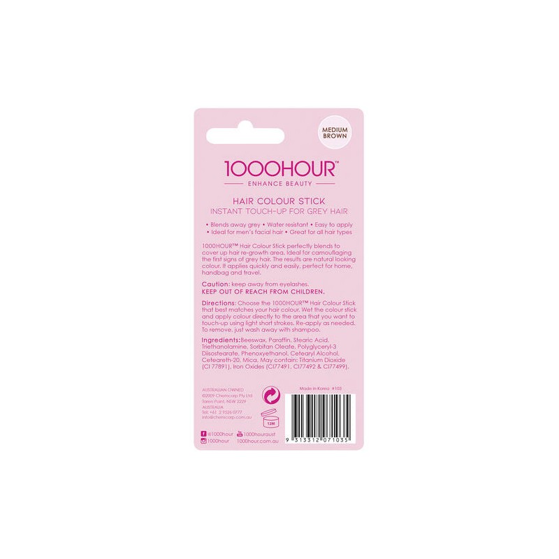 1000 Hour Hair Colour Stick Medium Brown