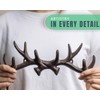 Comfify Vintage Cast Iron Deer Antlers Wall Mounted Hooks |