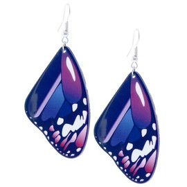 SPUNKYsoul Colorful Butterfly Earring for Women (Purple)