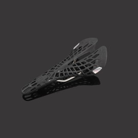 Bike Spider Cushion, 265 x 131 x 63mm/10.4x5.2x2.5in Bike Cushion Spider Web Seat Cushion Bicycle Hollow Out Seat Saddle Bicycle Accessories for Mountain Bike Road Bike Cycling (Black)