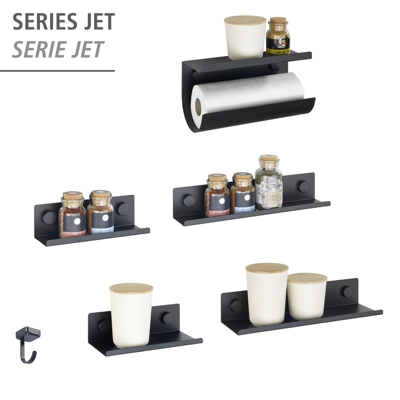 WENKO Jet Magnetic Hooks Set of 6 Practical Hooks in