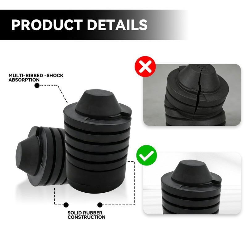2PCS Hood Stop Bumpers, Car Engine Hood Buffer Rubber Pad,