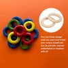 sourcing map 20Pcs 45mm(1.8-inch) Natural Wood Rings, 8mm Thick Smooth