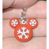 Mickey Mouse Christmas Snow Flake Zipper Pull & Keychain Add