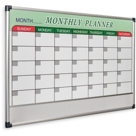 MooreCo Essential Magnetic Monthly Planner Dry Erase Whiteboard, 24"H x 36"W, (84257)