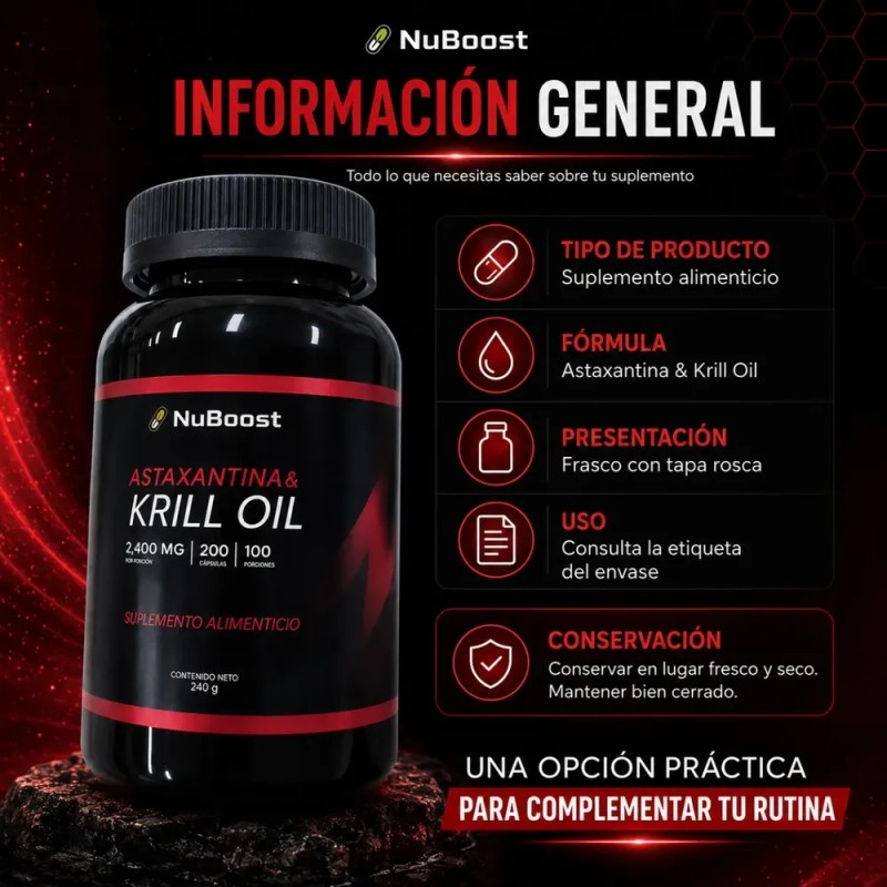 Omega 3 Krill Oil Astaxantina 2000mg 200 Capsulas Plus