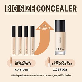 AEKYUNG LUNA - Corrector de protección solar de punta de larga duración, tamaño grande, cobertura completa, alta adherencia para ojeras y manchas oscu