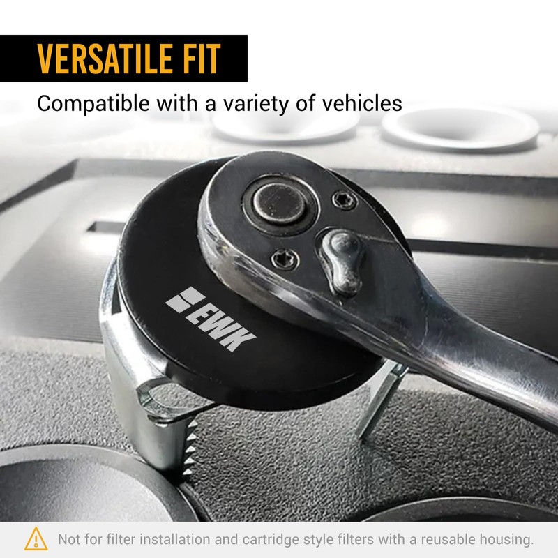 EWK 2.5" to 3.25" Adjustable Oil Filter Wrench for Spin-On