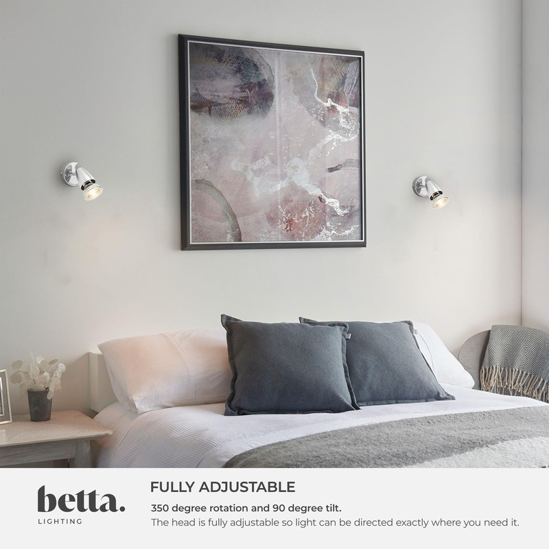 Ceiling 1 Light Spotlight Fully Adjustable Chrome LED Compatible Dimmable