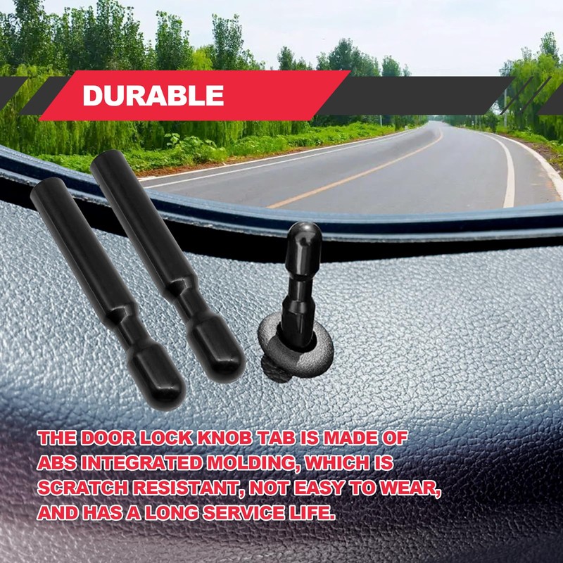 Car Door Lock Knobs, Front Door 2pcs+Back Door 2pcs Door