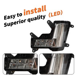 Aspaton Bumper Left Fog Lights Assembly Without Crash Brake Turn Signal Light Compatible with 2015-2020 Escalade Daytime Running Light Driver Side 84575579 GM2530138