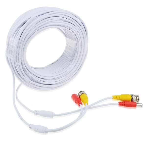 J-ZMQER 150ft White BNC Extension Cable Cord Lead Compatible with