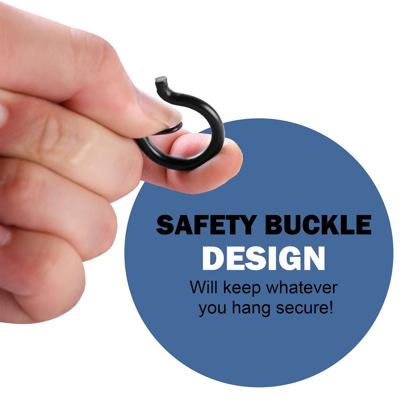 ADIIL ADIIL 30 PCS Q Hanger Hooks with Safety Buckle,