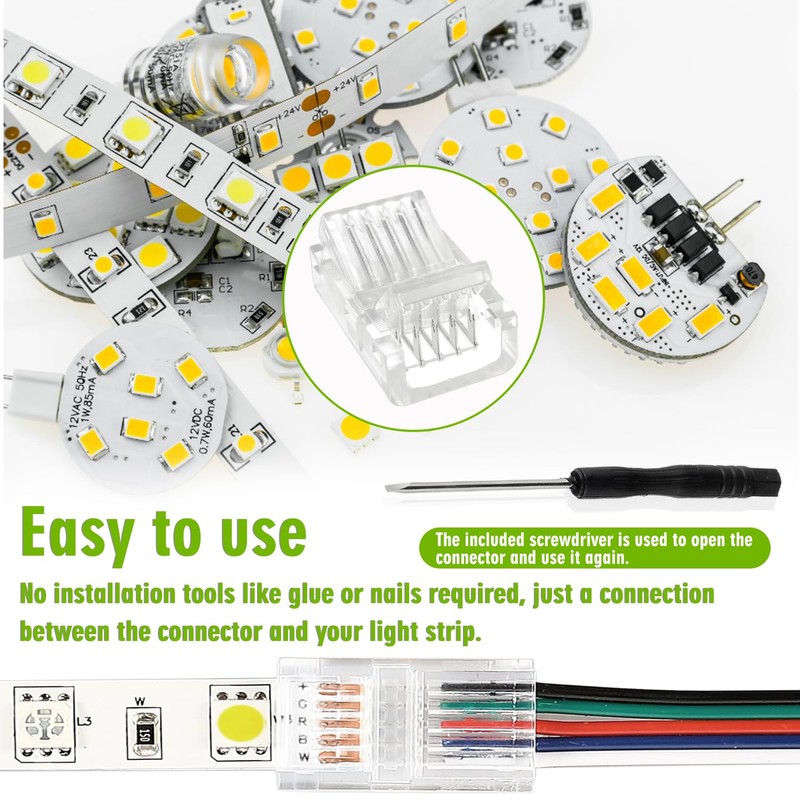 EPLZON 5 Pin 10 mm LED Strip Connector LED Light