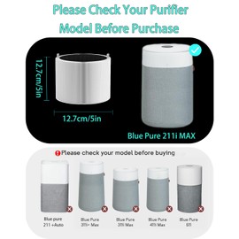Selfgurher 2 Pack 211i Max Replacement Fil-TER Compatible with BLUEAIR Blue Pure 211i Max Air Pur-ifier, Ture H13 HEPA & Activated Carbon Replacement Fi-lter