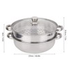 Simlug Steamer Pot,2-Layer Steamer Pot 2-Layer Stainless Steel Steamer, Cookware