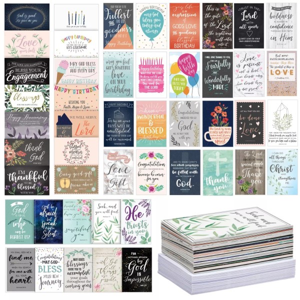 Faithful Finds 48 Pack Religious Boxed Greeting Cards Assortment with