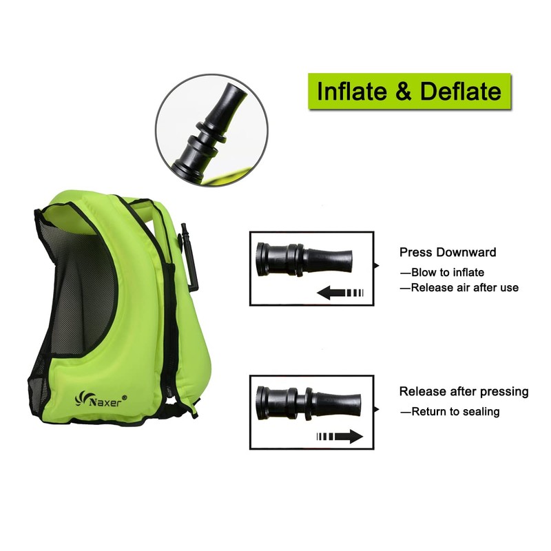 NAXER Inflatable Buoyancy Jackets Vests for Adults Kayak Kayaking Suit