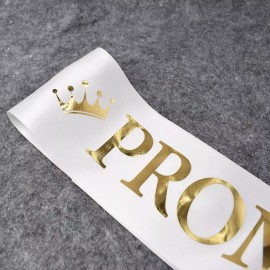 TTCOROCK "PROM KING" and "PROM QUEEN" Sashes - Graduation Party School Party Accessories,