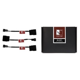 Noctua NA-SAC1 3 to 4 Pin Adaptor Cables for PC Fans,Black