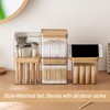 MORNITE Clear Makeup Brush Organizer with Lid, Freestanding 16-Slot Display