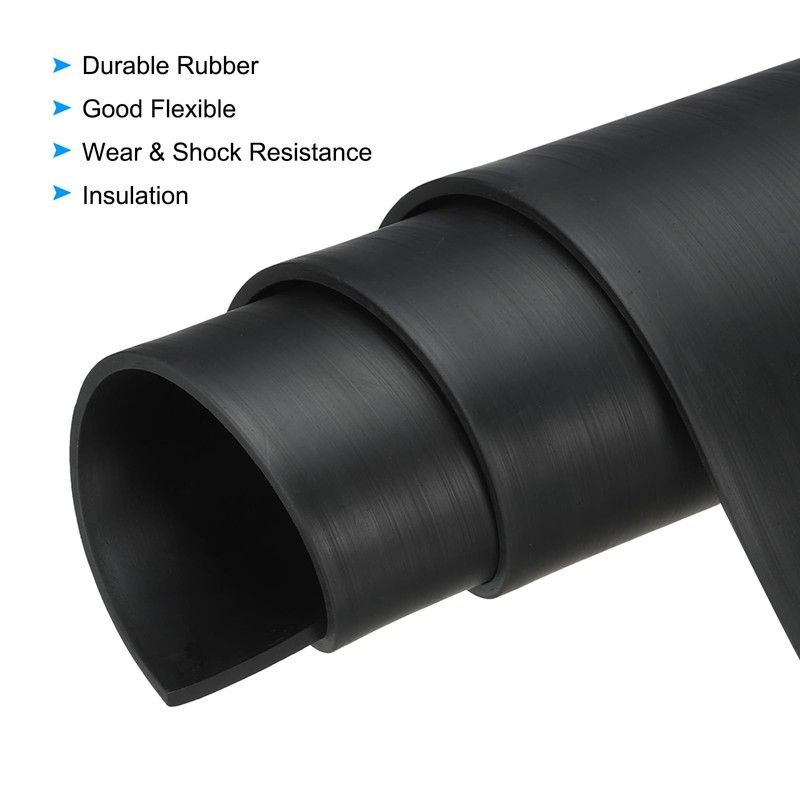 PATIKIL Rubber Strips, 1/8" Thick x 3.1" Wide x 6.6'