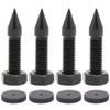 Flushbay 4-Pack Speaker Spikes M8 Black Audio Speaker Insulator Carbon