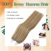 Elailite Extensions Echthaar Microring Loop Extensions #12P613 Goldbraun mix Bleichblond