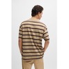 HUGO Wide Stripe Center Logo T-Shirt, Dunes Stripe, M