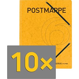 Folders A4 with Elastic Band Post Folder Yellow Pack of 10