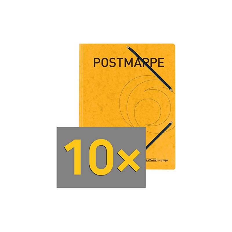 Folders A4 with Elastic Band Post Folder Yellow Pack of