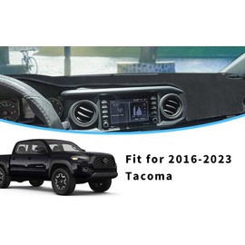 auovo Dashboard Cover Mat Compatible with Toyota Tacoma 2016 2017 2018 2019 2020 2021 2022 2023 Anti-Slip Dash Cover Dash Carpet Cover Sunshield Protector