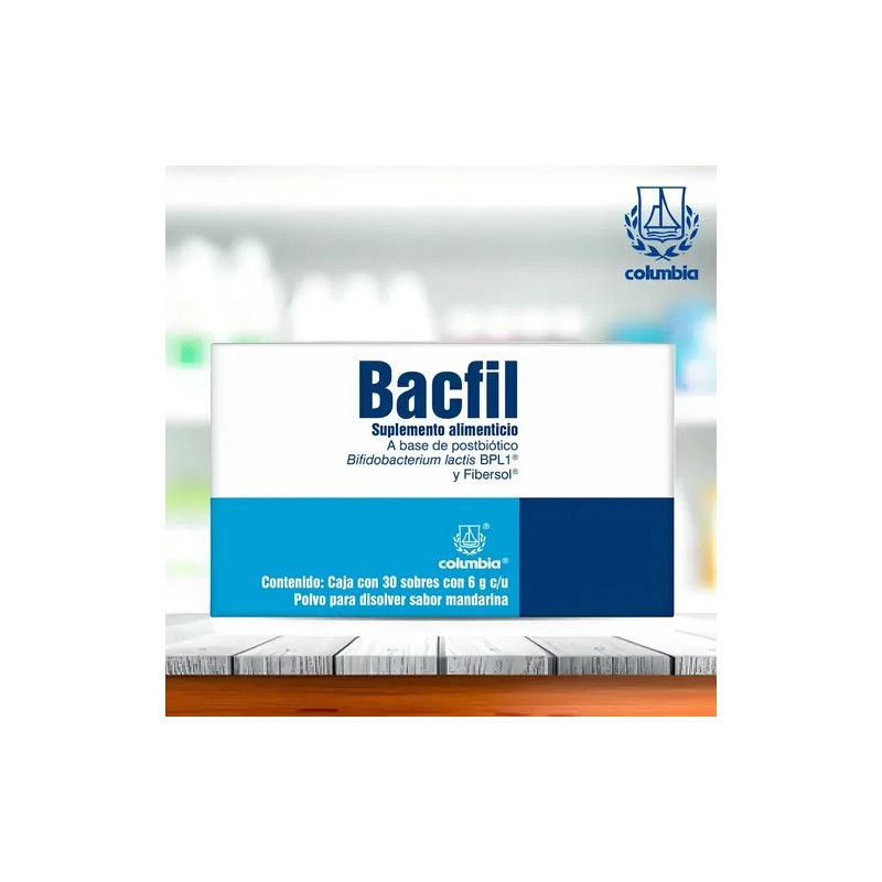 Bacfil Polvo Sabor Mandarina 30 Sobres Antiaterom