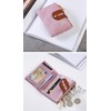 AOXONEL Women's RFID Small Bifold Leather Wallet Ladies Mini Zipper