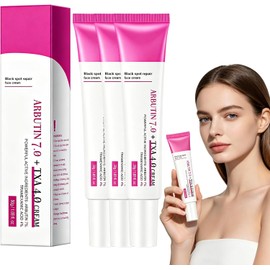 3pcs Crema Despigmentante con Arbutina 7% y Ácido Tranexámico 4%,Crema Aclarante Facial para Manchas Oscuras,Pecas y Pigmentación,Corrector de Tono Desigual,Hidratante Iluminadora para Rostro y Cuerpo (3pcs)