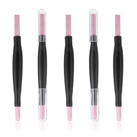 5 Pcs Round Nail File, Pumice Stone Nail File Care Set Double-Headed Polishing Pen Cuticle Pusher Remover Trimmer Buffer Pen Art Tools Household Beauty Salon Peeling Dead Skin Repairing