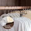 SHIMOYAMA Non-Slip Metal Clothes Hangers - 5 Pack, Space-Saving Short