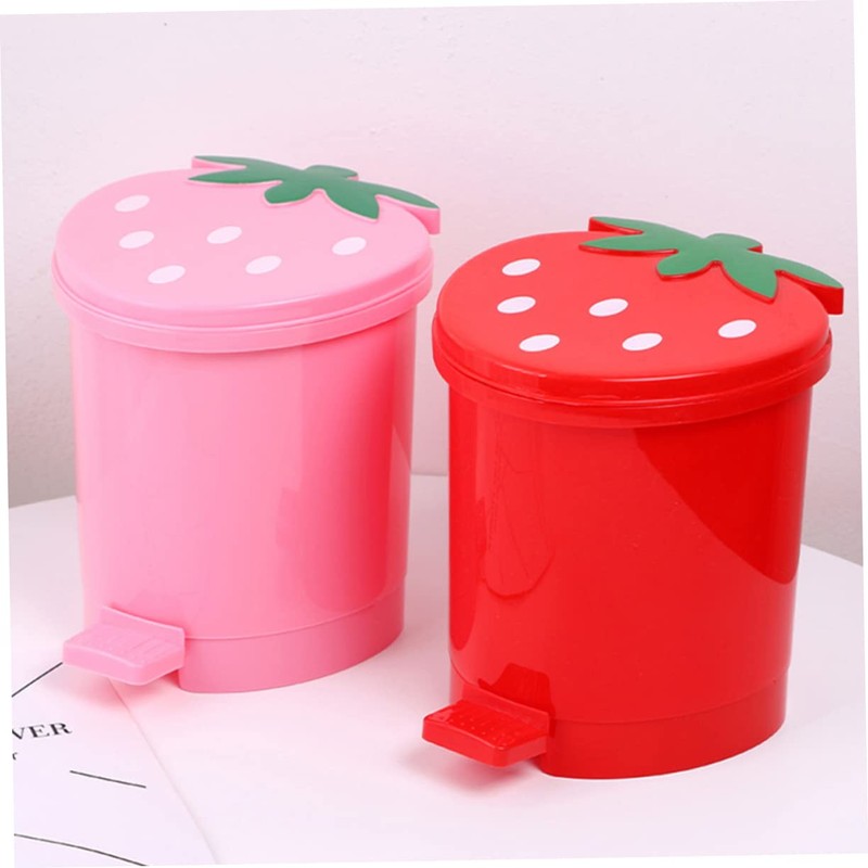 NUOBESTY Rubbish Bedroom Lid Decorative Shaped Pink Coffee Kitchen Adorable