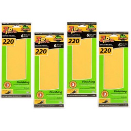 ALI INDUSTRIES 7249 220 Grit Sand Sheet, 6-Pack (Four Pack)