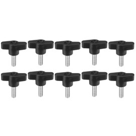 sourcing map 10Pcs Clamping Screw Knob, 36mm Dia T Shaped Grips Knob, Thumb Screws Handle 1/4"-20 Male Thread for Quick Remove Hand Tightening Knob