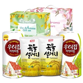 Everyday Value 4-Piece Aekyung Collaboration Kitchen Gift Set - Essential & Elegant with Floral Coating [Kitchen Pink 4P] 2 Dish Detergents + 2 Kitchen Cloths 2ea