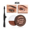 Vawolecy Eyebrow Pomade, Two-Tone Waterproof Eyebrow Pomade Cream with Brush
