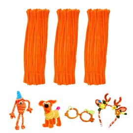 Orange Pipe Cleaners,Art Supplies,200pcs Chenille Stem, Solid Color Pipe Cleaners Set for Pipe Cleaners DIY Art Creative Crafts and Decorations,limpia Pipas,Pipe Cleaner Crafts,Craft Supplies,Crafts