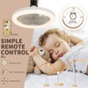 E27 LED Ceiling Light with Fan, Modern 180° Rotation Ceiling