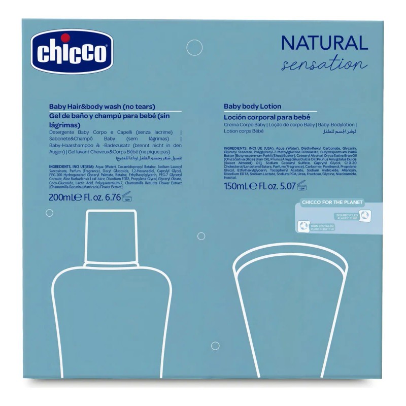 Set Crema Y Shampoo Para Bebé Chicco Natural Sensation 0m+