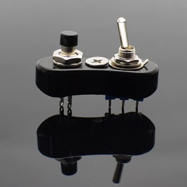 Micro Handle Switch Single Black for 0.9 inch (22.2 mm) Toggle Switch ON-OFF-ON Mini Switch Monkey Ape Grom VTR250 FTR223 TW225 SR400 V-MAX Glass Tracker Bolty Estrela Cafe Racer Chopper Frisco Bobber