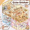 Yeomju DIY 3D House Sticker Set, Creative Sticker Set for