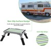 Homeon Wheels RV Steps Adjustable Height Aluminum Folding Platform Step